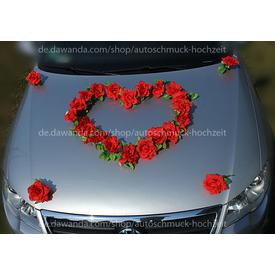 Rot Rosen für Autodekoration Brautauto Hochzeit  |  | Artikelnummer: 93241351