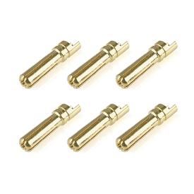 Team Corally - Bullit Steckverbinder 4.0mm - Stecker - mit Schlitz - Vergoldet - Ultra niedrigen Widerstand - Gerade Kabel - 6 St | 8718057137618 | Artikelnummer: C-50152