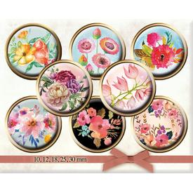 -Cab011- Cabochon Vorlagen Blumen Aquarell  |  | Artikelnummer: 115311415