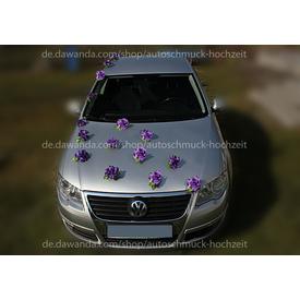 Violett Rosen Deko Auto Hochzeit Saugnäpfen  |  | Artikelnummer: 93241379
