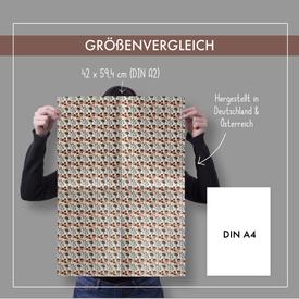Geschenkpapier Set Weihnachten: Vögel im skandinavischen Stil | 4 Bögen | 4 Blatt Weihnachtsgeschenkpapier + 4 Geschenkanhänger, DIN A2 | Artikelnummer: 4260615912280
