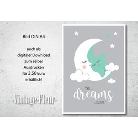 Kinderzimmer Poster A4 /A3, Mond und Stern  |  | Artikelnummer: 118655155