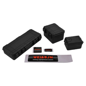 Kistenset 3 Stück veschiedene Größen schwarz H-SPEED Deko 1/10  | z.b. für :Kyosho KC10 Toyota Land Cruiser 60 Crawler 4WD | Artikelnummer: HSPY020
