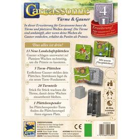 Carcassonne - Türme & Gauner | Die 4. Erweiterung - Hans im Glück | Artikelnummer: 4015566018501