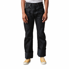 Fredy | Wide Leg Selvedge Jeans Black | 13.5 Oz. | Raw Denim | Artikelnummer: 1137-7610-3713