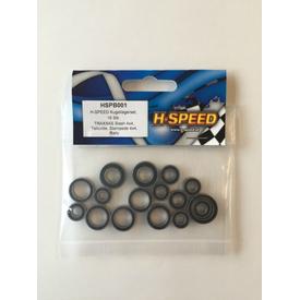 H-SPEED Kugellagerset, 16 Stk Edelstahl mit Dichtung TRAXXAS Slash 4x4, Telluride, Stampede 4x4, Rally |  | Artikelnummer: HSPB001
