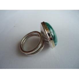 Silberring in  925 Silber , mit einem Chrysokoll.   |  | Artikelnummer: 23769477