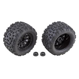 Team Associated Rival MT10 Tires and Method Wheels, mounted, hex, black |  | Artikelnummer: AE25841