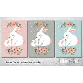 Kinderzimmer Wandbild, Poster A4, Hase  |  | Artikelnummer: 120394583