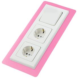 Aufkleber ROSA | Schutz/Dekor Folie Rosa- Aufkleber Für Licht Schalter und Steckdosen (rosa) | Artikelnummer: DAR035