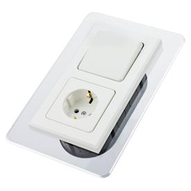 Dekorplatten | Schutz / Dekor Platte Transparent – Für Licht Schalter und Steckdosen | Artikelnummer: DPT025