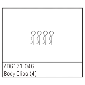 Absima Body Clips (4St) | z.b. für 1:14 Modelle von Absima | Artikelnummer: ABG171-046