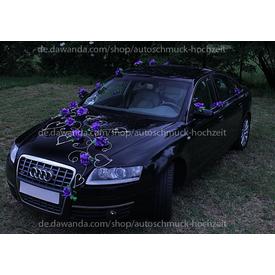 Violett Rosen Autogesteck Autoschmuck Hochzeit  |  | Artikelnummer: 94887307
