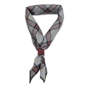 OBERWEIHER | Bandana + Leather Ring | Fruits on Check Grey/Red | Artikelnummer: 8518-4308-3280