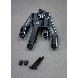 SAmix Dämpferplatte schwarz hinten SAMIX Axial SCX10-2  | z.b. für SCX2 | Artikelnummer: 2501-8778-4786