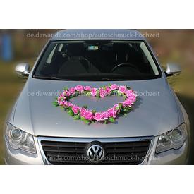 Dekoration Auto Hochzeit Mauve Rosen Girlande Herz  |  | Artikelnummer: 93260863
