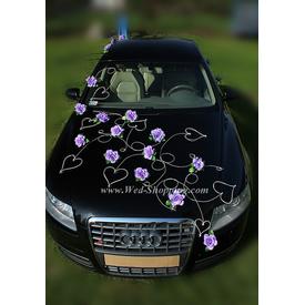 Licht lila Autoschmuck für Hochzeit Autodeko  |  | Artikelnummer: 94886399