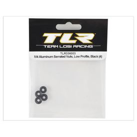 M4 Aluminum Serrated Nuts, Low Profile, Black (4) |  | Artikelnummer: TLR336003