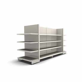 Verkaufsinsel | H 160 cm | B 286 cm | T 2x 47 cm | RAL 9001 | Artikelnummer: SR-100-160-47-3-37-VKI-L286-J