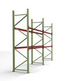 Palettenregal  Grundsystem H 3,5 m, gebraucht wie neu  | H 3,5 m | L 5,7 m | Feldlast 9.000 kg | 24 PP | Artikelnummer: PR-KT-BG-350570-3