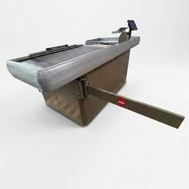 Kassentisch, Neuware |  220 cm | breite Warenwanne | Artikelnummer: KT-ME-N-220-L-B