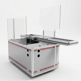 Einzelkassentisch, Pillen | links-/rechtsläufig | 240 cm | Gebrauchtware | Artikelnummer: KT-G-PIL-L-240