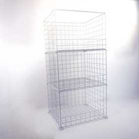 Stapelkorb weiß, 3er-Set | Gebrauchtware | guter Zustand | Artikelnummer: DT-G-ST-60-50-40