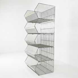 Wanzl Stapelkorb – 5er Set | Gebrauchtware | 62,5 x 50 x 30 cm | Artikelnummer: DT-BG-STK-5-SET-B62