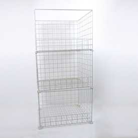 Stapelkorb weiß, 3er-Set | Gebrauchtware | guter Zustand | Artikelnummer: DT-G-ST-60-50-40