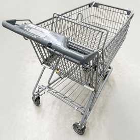 Wanzl D155RC, grau | gebrauchter Einkaufswagen | 143 Liter | Artikelnummer: EKW-WZ-G-D155RC-P-GRAU