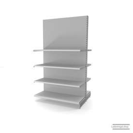Ihr individuelles Gondelregal | H 210 cm | B 125 cm | T 2x 47 cm | 6 FB T 47 cm | RAL 7035 | Artikelnummer: AFGR-125-210-47-6-47-L