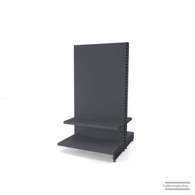 Ihr individuelles Gondelregal | H 180 cm | B 100 cm | T 2x 57 cm | 2 FB T 37 cm | RAL 7015 | Artikelnummer: AFGR-100-180-57-2-37-S