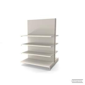Ihr individuelles Gondelregal | H 180 cm | B 125 cm | T 2x 57 cm | 6 FB T 47 cm | RAL 9001 | Artikelnummer: AFGR-125-180-57-6-47-J