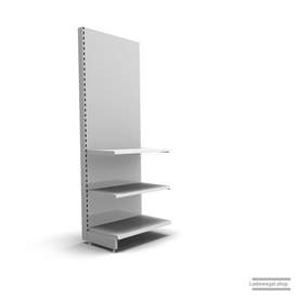 Ihr individuelles Wandregal | H 210 cm | B 66,5 cm | T 47 cm | 2 FB T 47 cm | RAL 7035 | Artikelnummer: AF-665-210-47-2-47-L