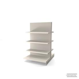 Ihr individuelles Gondelregal | H 160 cm | B 100 cm | T 2x 57 cm | 6 FB T 37 cm | RAL 9001 | Artikelnummer: AFGR-100-160-57-6-37-J