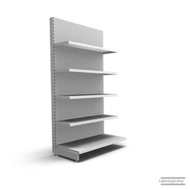 Ihr individuelles Wandregal | H 210 cm | B 100 cm | T 57 cm | 4 FB T 37 cm | RAL 7035 | Artikelnummer: AF-100-210-57-4-37-L