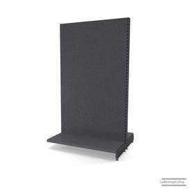 Ihr Gondelregal mit Lochrückwand | H 210 cm | B 125 cm | T 2x 47 cm | 0 FB | RAL 7015 | Artikelnummer: AFGR-125-210-47-0-37-LRW-S