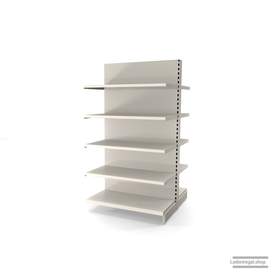 Ihr individuelles Gondelregal | H 180 cm | B 100 cm | T 2x 47 cm | 8 FB T 47 cm | RAL 9001 | Artikelnummer: AFGR-100-180-47-8-47-J