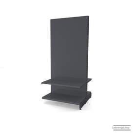 Ihr individuelles Gondelregal | H 210 cm | B 100 cm | T 2x 47 cm | 2 FB T 47 cm | RAL 7015 | Artikelnummer: AFGR-100-210-47-2-47-S