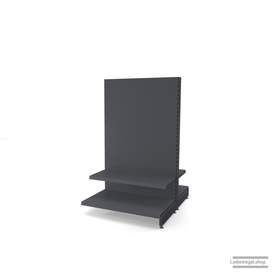 Ihr individuelles Gondelregal | H 160 cm | B 100 cm | T 2x 57 cm | 2 FB T 37 cm | RAL 7015 | Artikelnummer: AFGR-100-160-57-2-37-S