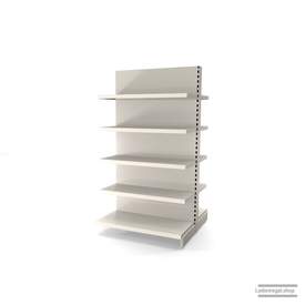 Ihr individuelles Gondelregal | H 180 cm | B 100 cm | T 2x 47 cm | 8 FB T 37 cm | RAL 9001 | Artikelnummer: AFGR-100-180-47-8-37-J