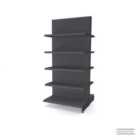 Ihr individuelles Gondelregal | H 210 cm | B 100 cm | T 2x 47 cm | 8 FB T 37 cm | RAL 7015 | Artikelnummer: AFGR-100-210-47-8-37-S
