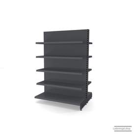Ihr individuelles Gondelregal | H 180 cm | B 125 cm | T 2x 47 cm | 8 FB T 37 cm | RAL 7015 | Artikelnummer: AFGR-125-180-47-8-37-S