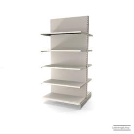 Ihr individuelles Gondelregal | H 210 cm | B 100 cm | T 2x 47 cm | 8 FB T 47 cm | RAL 9001 | Artikelnummer: AFGR-100-210-47-8-47-J