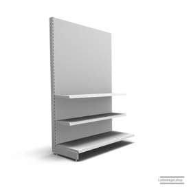 Ihr individuelles Wandregal | H 210 cm | B 125 cm | T 57 cm | 2 FB T 37 cm | RAL 7035 | Artikelnummer: AF-125-210-57-2-37-L