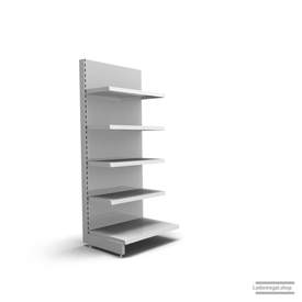 Ihr individuelles Wandregal | H 180 cm | B 66,5 cm | T 57 cm | 4 FB T 37 cm | RAL 7035 | Artikelnummer: AF-665-180-57-4-37-L