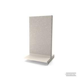 Ihr Gondelregal mit Lochrückwand | H 180 cm | B 100 cm | T 2x 47 cm | 0 FB | RAL 9001 | Artikelnummer: AFGR-100-180-47-0-37-LRW-J