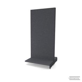Ihr Gondelregal mit Lochrückwand | H 210 cm | B 100 cm | T 2x 47 cm | 0 FB | RAL 7015 | Artikelnummer: AFGR-100-210-47-0-37-LRW-S