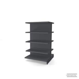 Ihr individuelles Gondelregal | H 160 cm | B 100 cm | T 2x 47 cm | 8 FB T 37 cm | RAL 7015 | Artikelnummer: AFGR-100-160-47-8-37-S