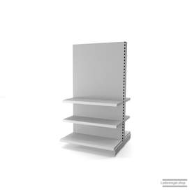 Ihr individuelles Gondelregal | H 180 cm | B 100 cm | T 2x 47 cm | 4 FB T 37 cm | RAL 7035 | Artikelnummer: AFGR-100-180-47-4-37-L